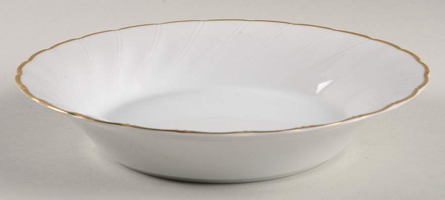 Fluted Gold Coupe Soup Bowl by Royal Limited-1
