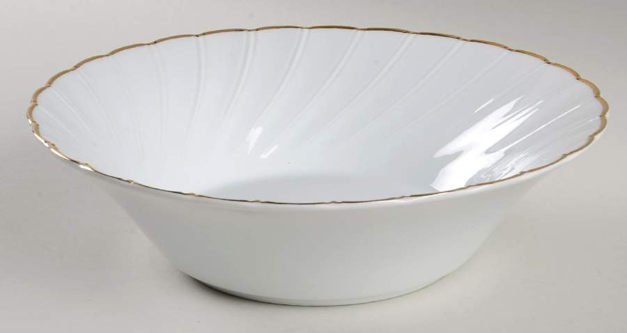 Fluted Gold 9" Round Vegetable Bowl by Royal Limited-1