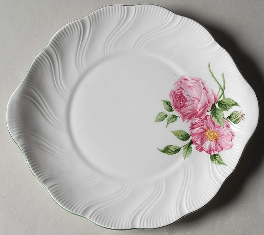 Mottis Font Roses Handled Cake Plate by Rosina-Queens-1