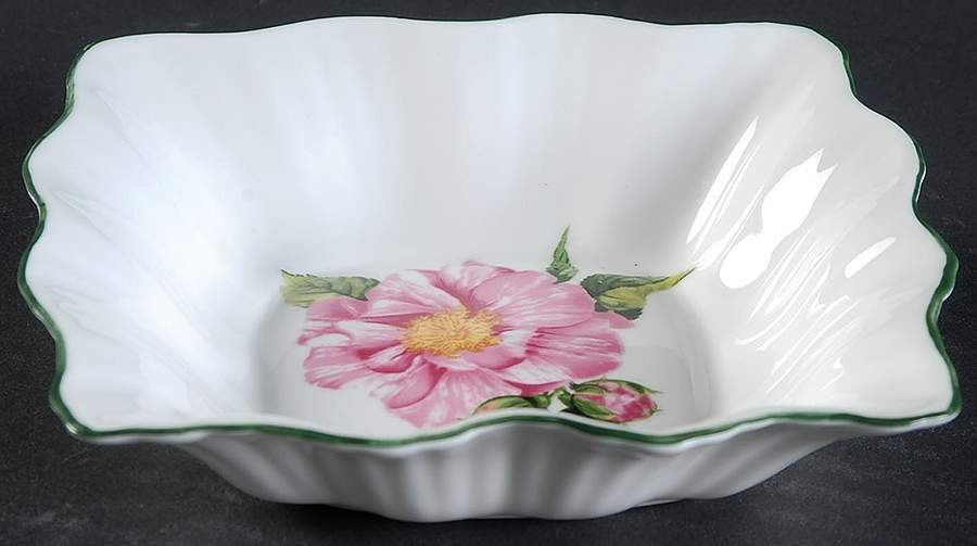 Mottis Font Roses Small Square Sweet Meat Dish by Rosina-Queens-1