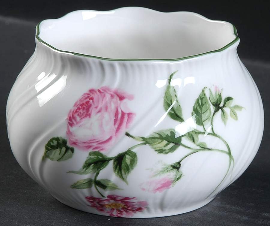 Mottis Font Roses Open Sugar Bowl by Rosina-Queens-1