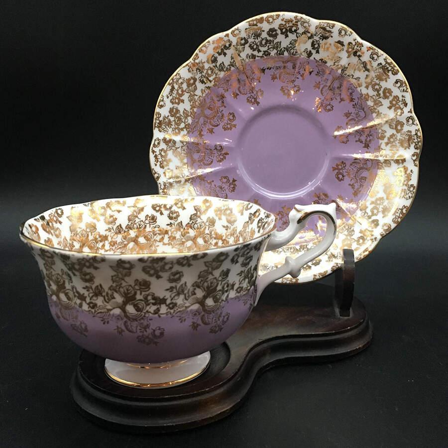 Cascade Series Footed Cup & Saucer Set by Royal Albert-1