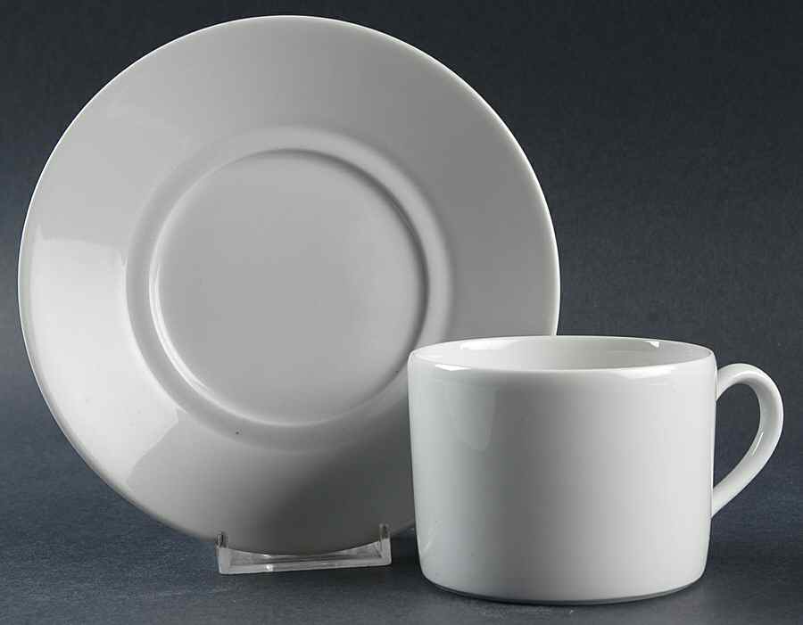 Gourmet (Smooth) Flat Cup & Saucer Set by Royal Worcester-1