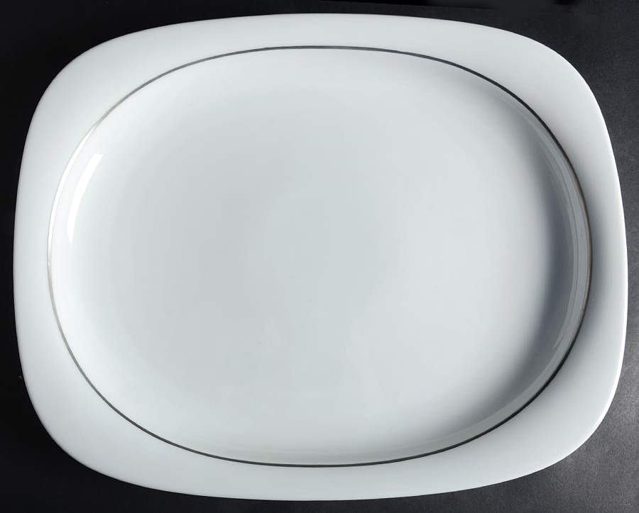 Suomi Platinum 15" Oval Serving Platter by Rosenthal - Continental-1
