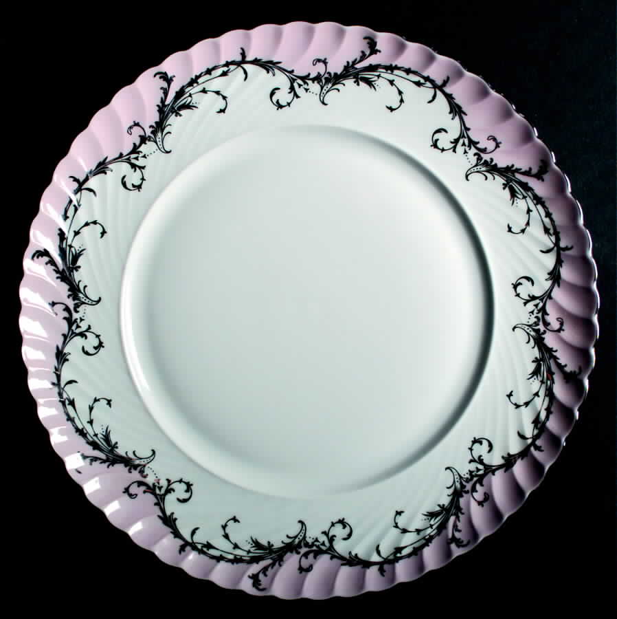 Elegance Rose (Pink, Platinum Trim) Dinner Plate by Royal Tettau-1