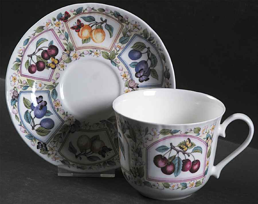 Prunus Jumbo Cup & Saucer Set by Roy Kirkham-1