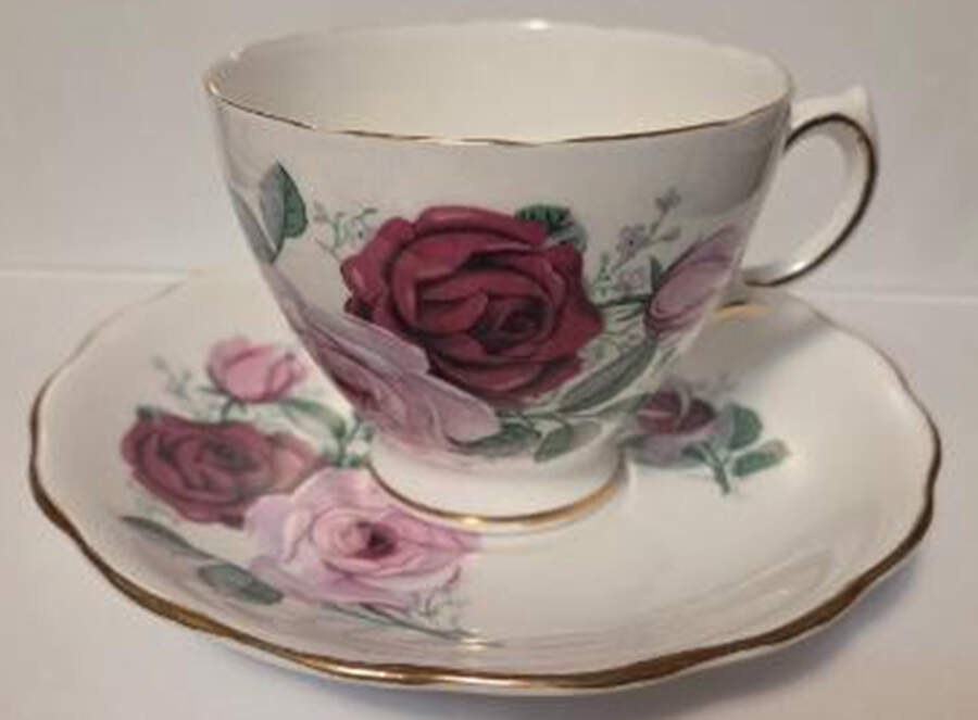RVA46 Footed Cup & Saucer Set by Royal Vale-1