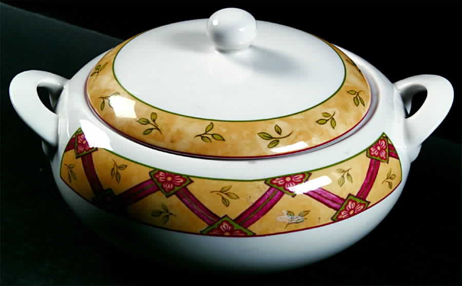 Antique Leaves Round Covered Vegetable by Royal Doulton-1