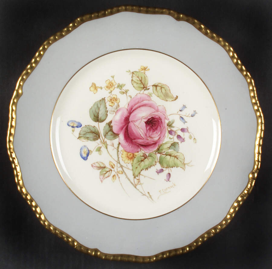 Curnock Rose Gray Dinner Plate by Royal Doulton-1