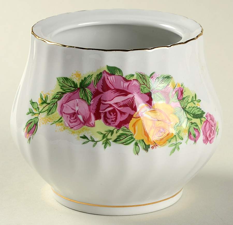 English Rose Sugar Bowl No Lid by Regent (China)-1