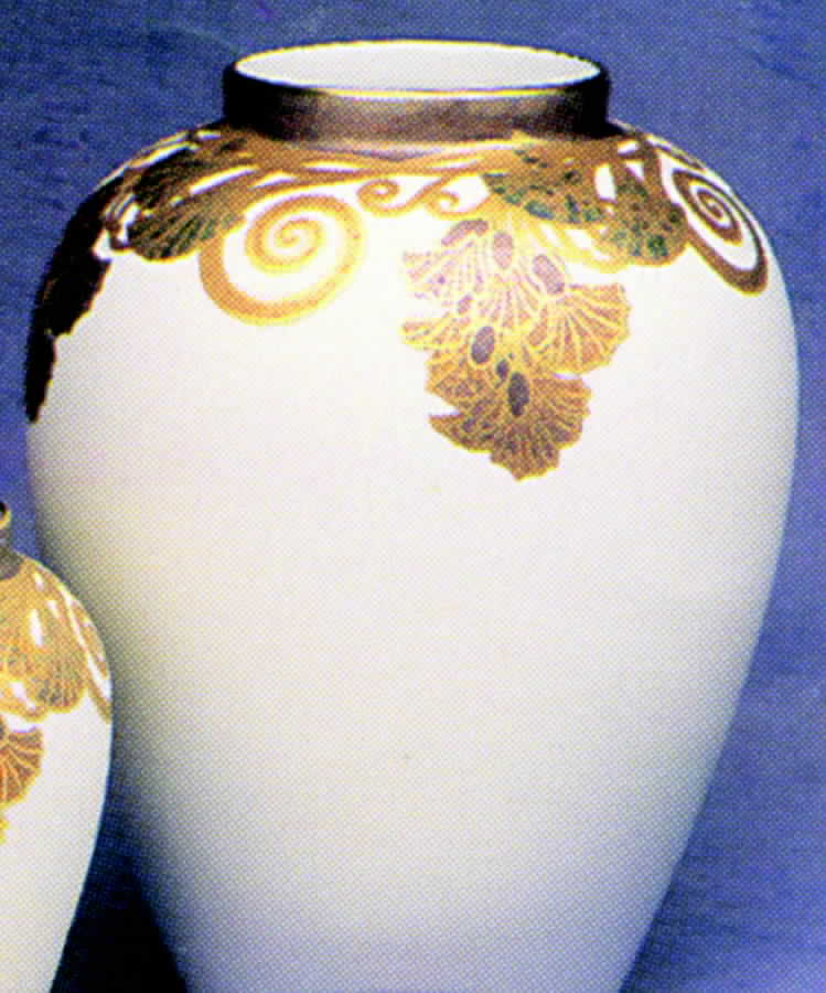 Golden Leaves 15" Vase by Rosenthal - Continental-1