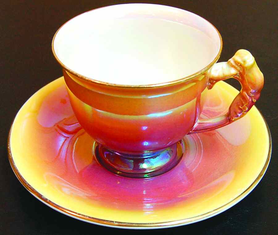 Lustreware Purple Footed Cup & Saucer Set by Royal Winton-1