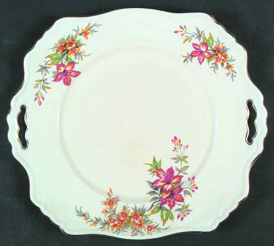 RWI72 Square Handled Cake Plate by Royal Winton-1