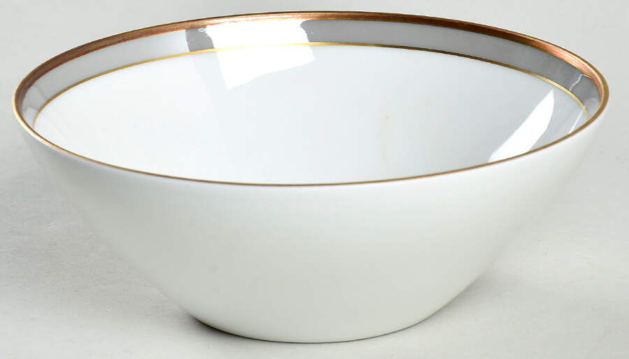 Gala Grey (Gold Trim, Linear) Individual Salad Bowl by Rosenthal - Continental-1
