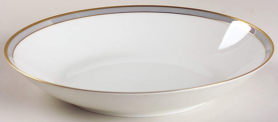 Gala Grey (Gold Trim, Linear) Large Coupe Soup Bowl by Rosenthal - Continental-1