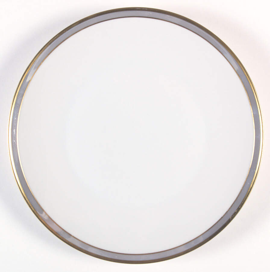 Gala Grey (Gold Trim, Linear) Dinner Plate by Rosenthal - Continental-1