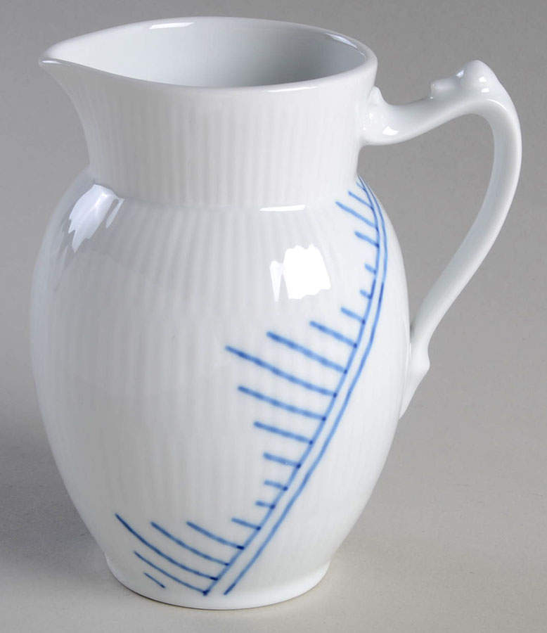 Mega Blue Fluted Small Creamer/Jug by Royal Copenhagen-1