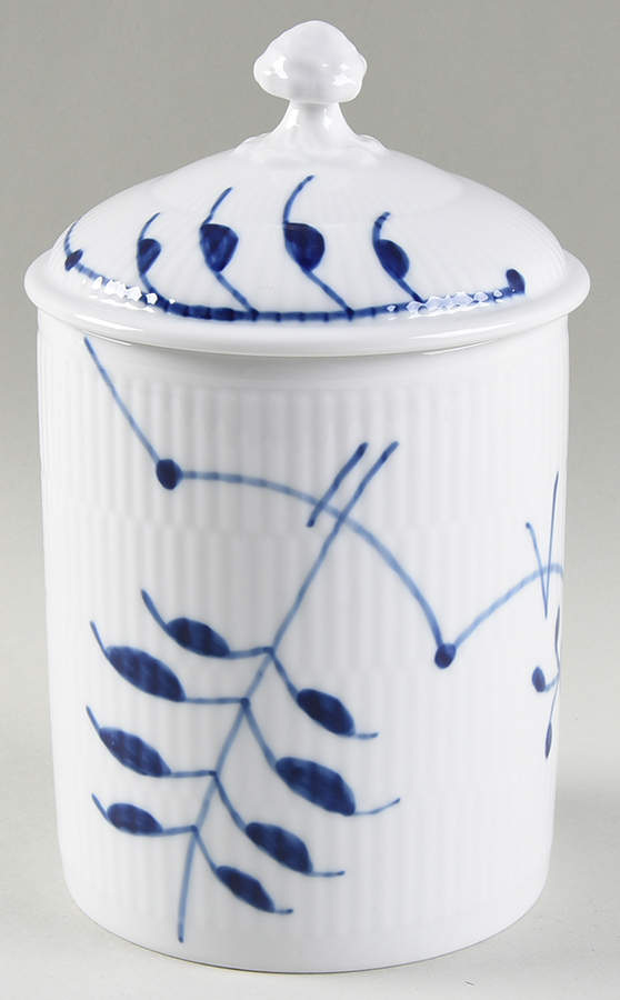 Mega Blue Fluted Storage Jar & Lid by Royal Copenhagen-1