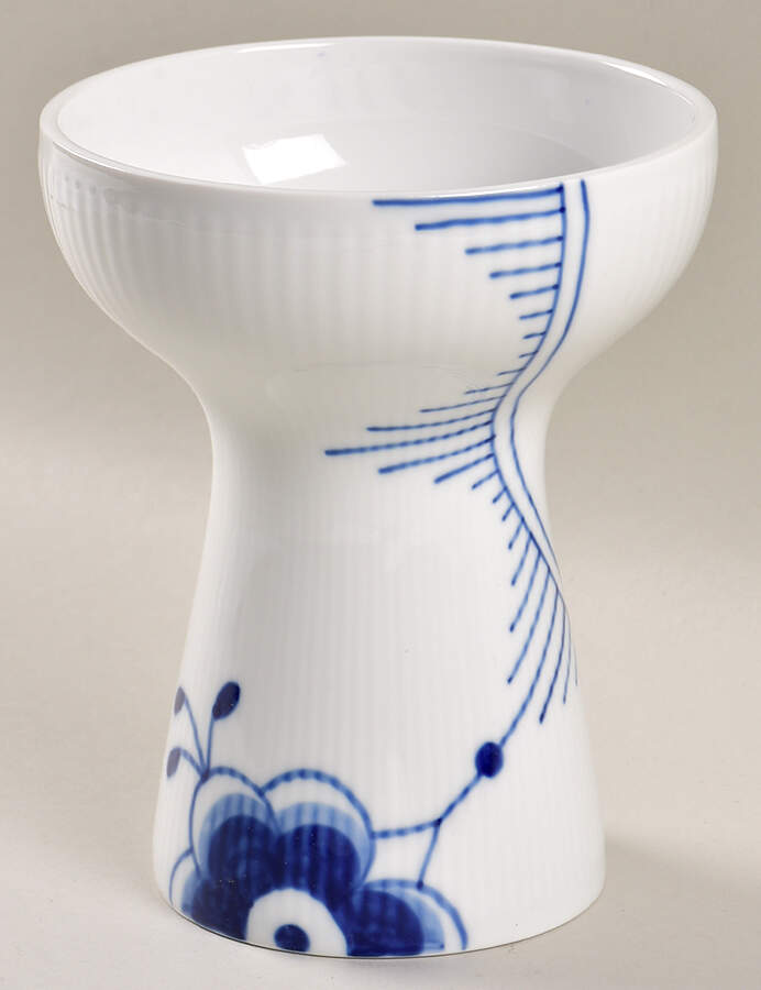 Mega Blue Fluted 6" Vase by Royal Copenhagen-1