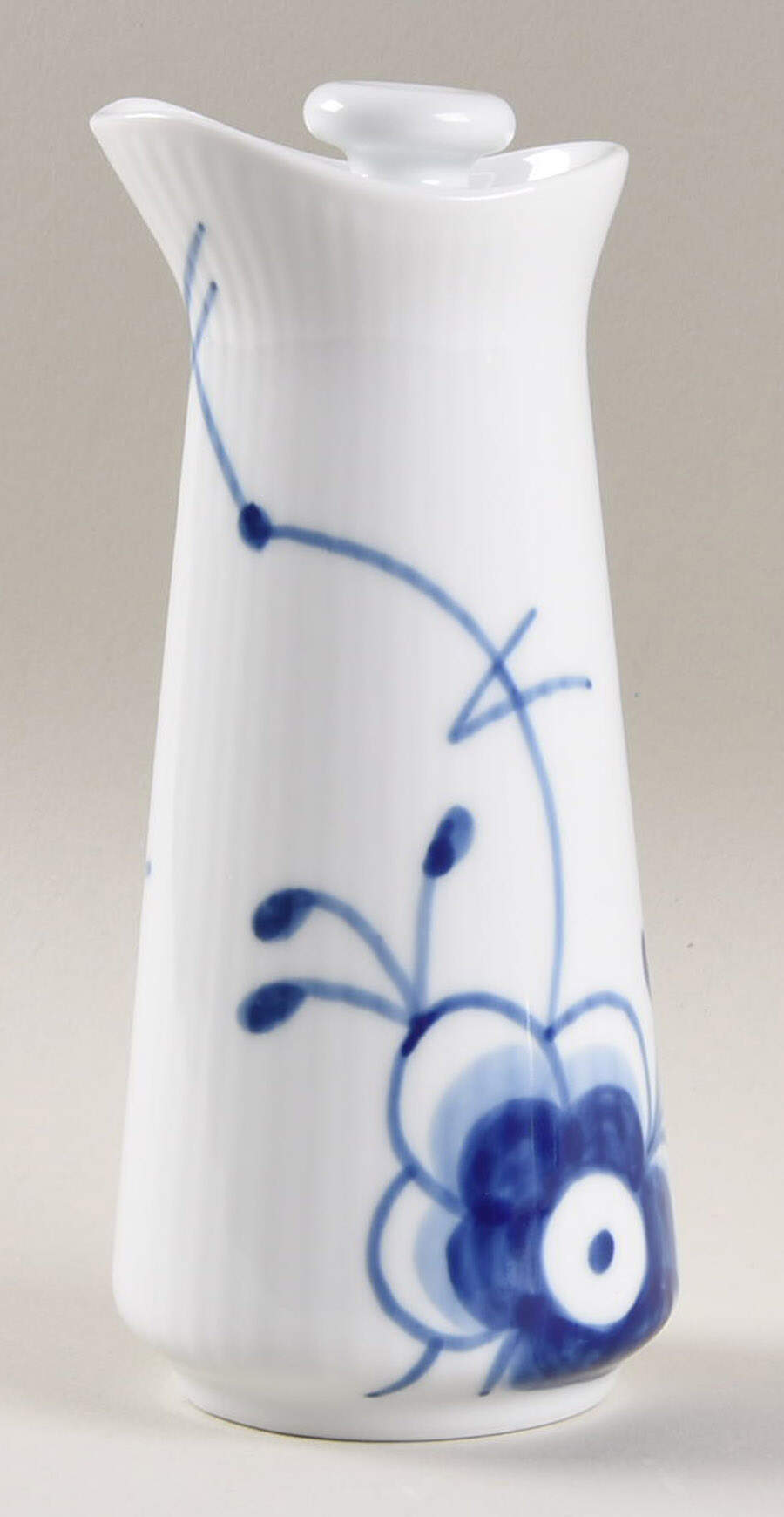 Mega Blue Fluted Oil/Vinegar Server with Lid by Royal Copenhagen-1