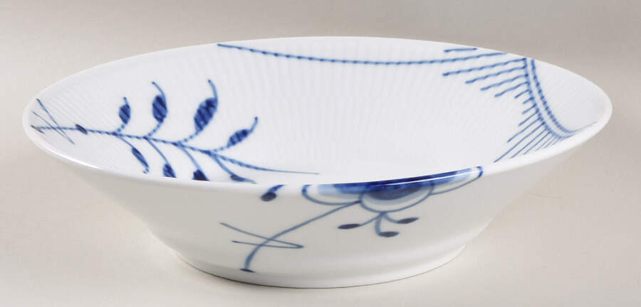 Mega Blue Fluted 8" Deep Plate by Royal Copenhagen-1