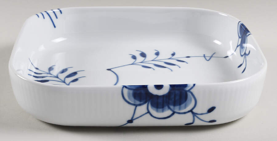 Mega Blue Fluted 9" Square Baker by Royal Copenhagen-1