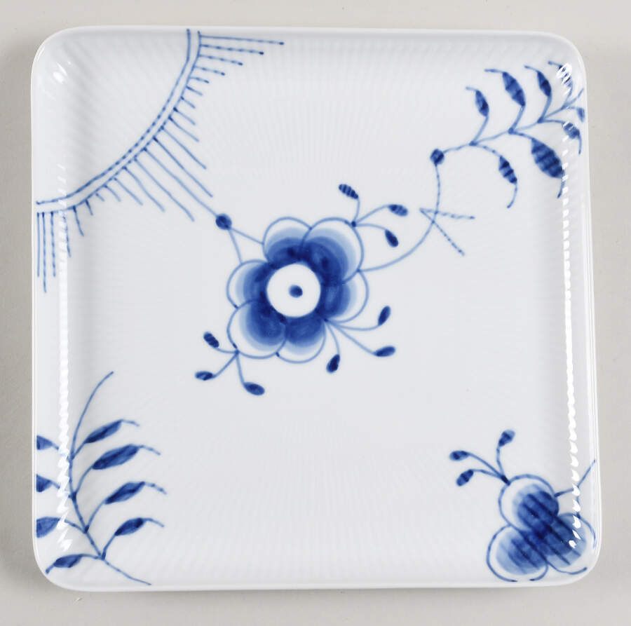 Mega Blue Fluted 7" Square Dish by Royal Copenhagen-1