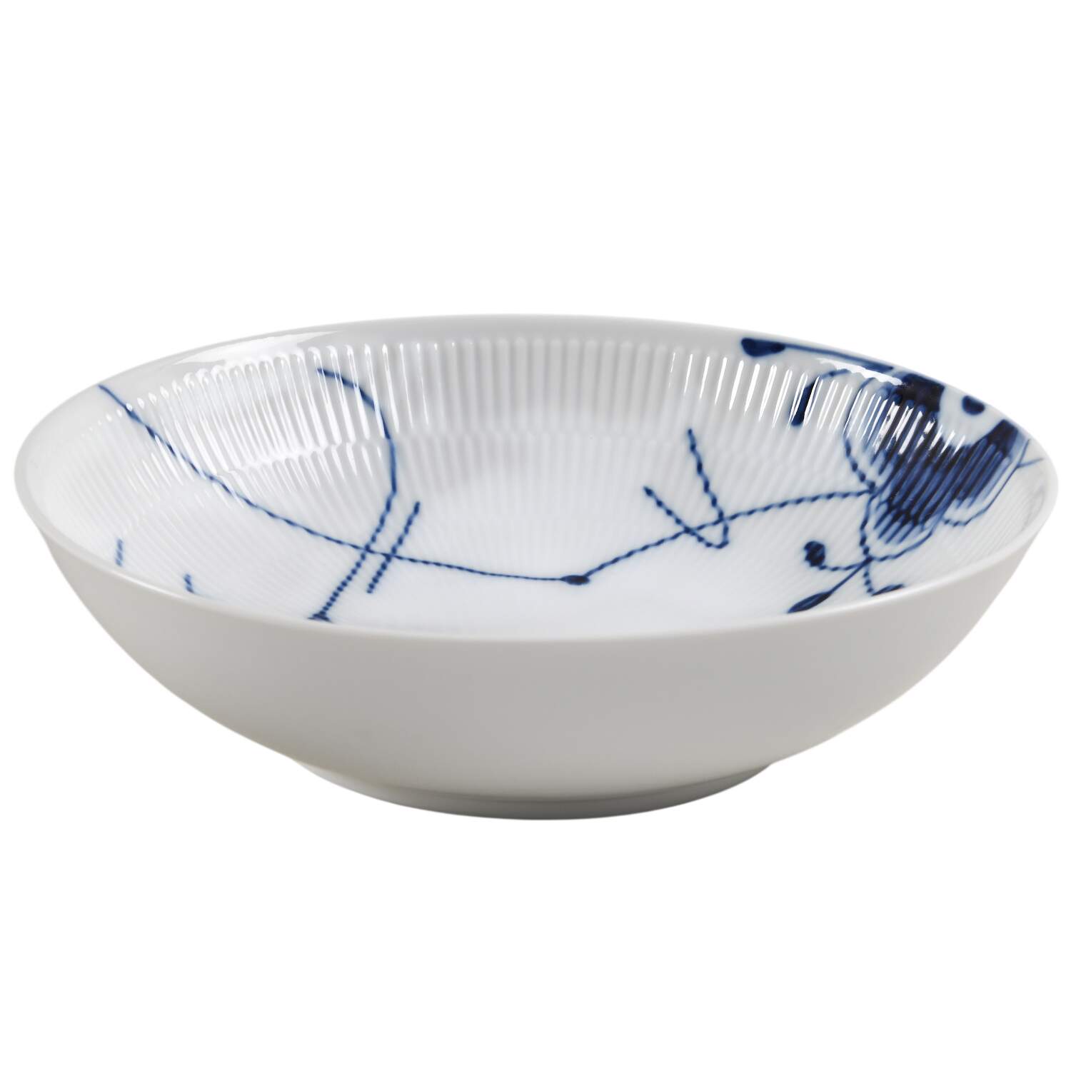 Mega Blue Fluted 8" Round Vegetable by Royal Copenhagen-1