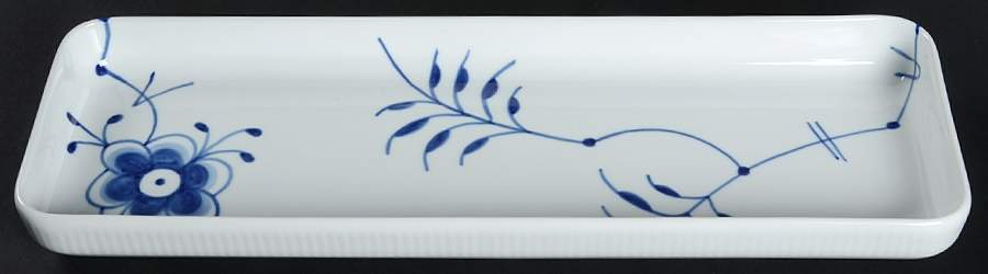 Mega Blue Fluted 14" Rectangular Serving Platter by Royal Copenhagen-1