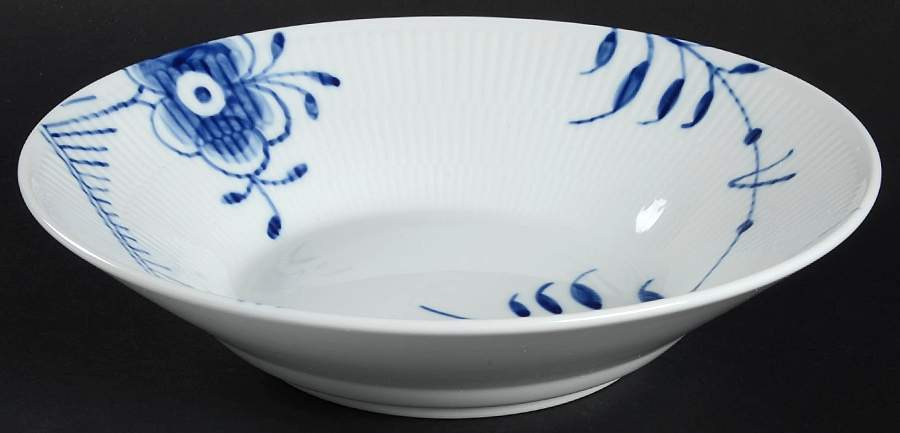 Mega Blue Fluted 9" Individual Pasta Bowl by Royal Copenhagen-1