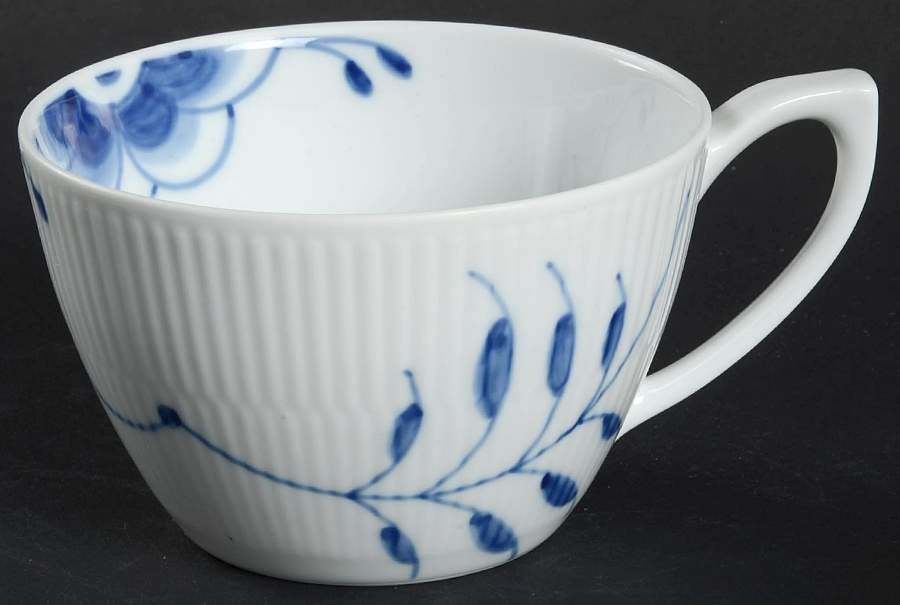 Mega Blue Fluted Flat Cup by Royal Copenhagen-1