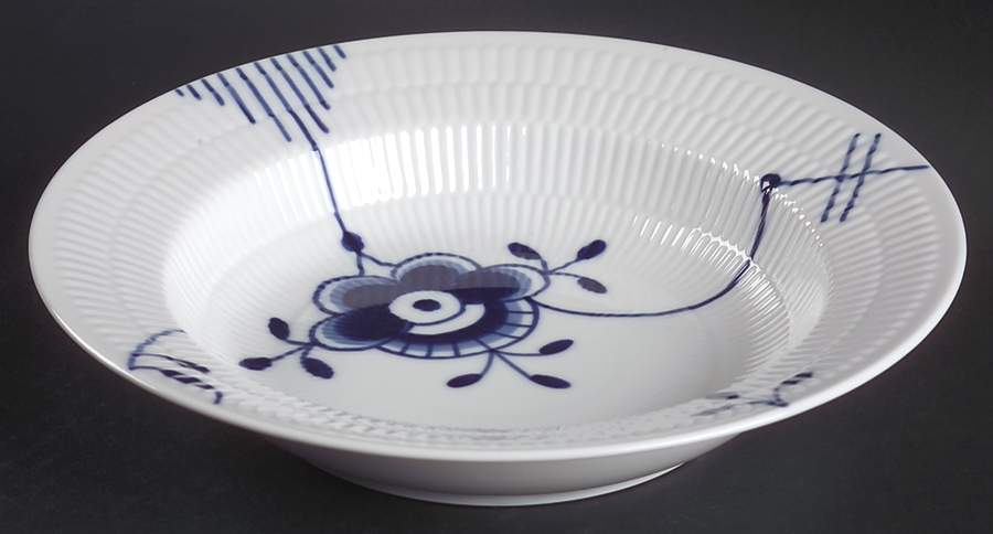 Mega Blue Fluted Rim Soup Bowl by Royal Copenhagen-1