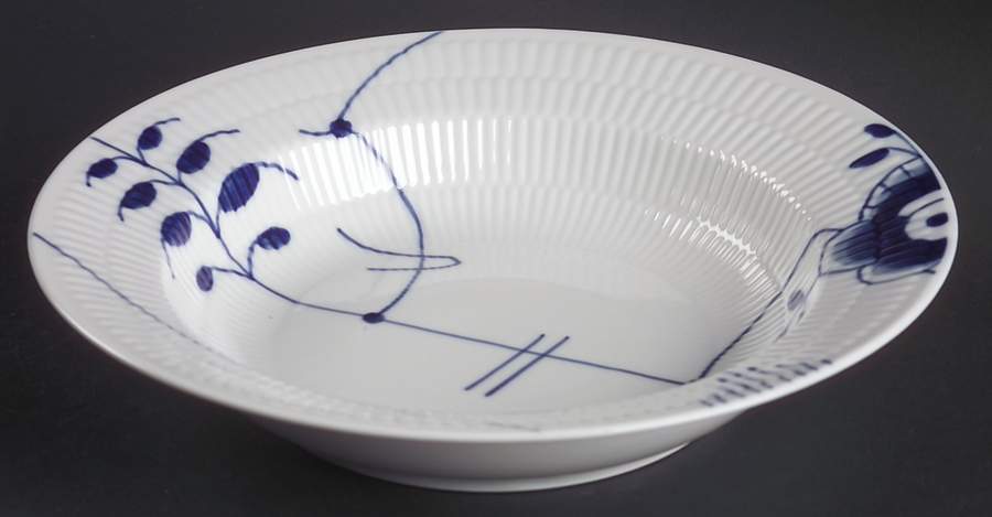 Mega Blue Fluted Rim Soup Bowl by Royal Copenhagen-1