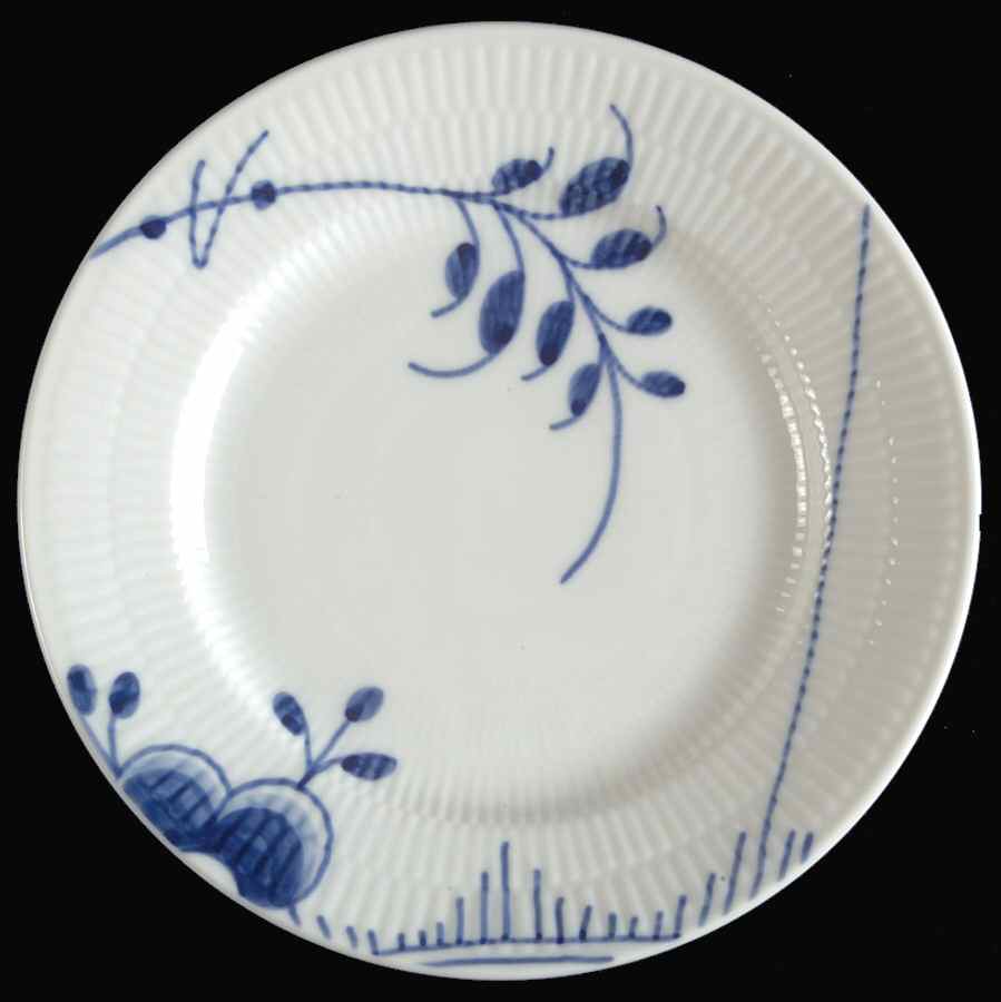 Mega Blue Fluted Bread & Butter Plate by Royal Copenhagen-1