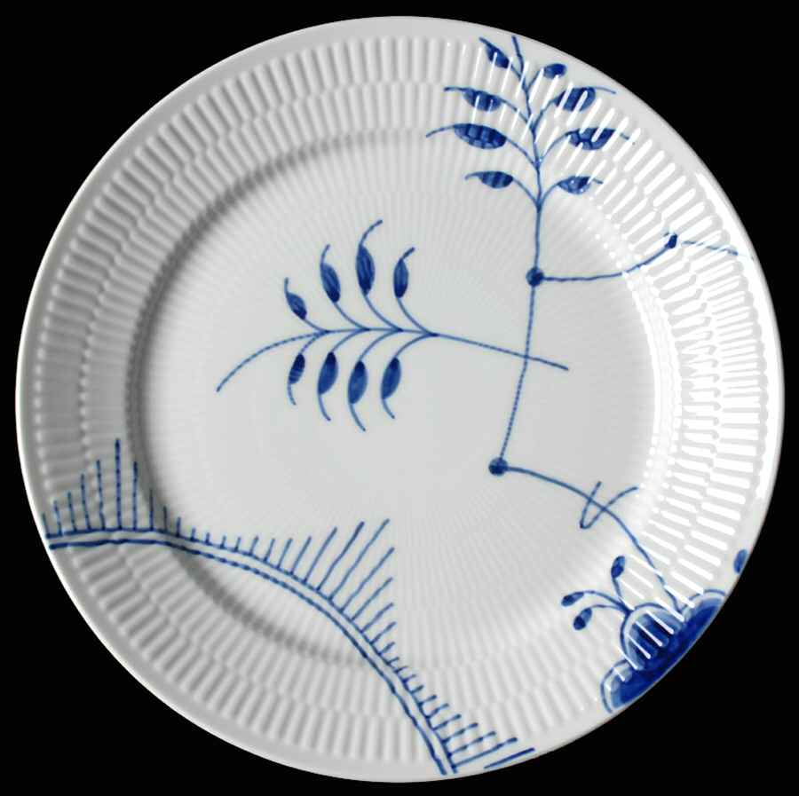 Mega Blue Fluted Dinner Plate by Royal Copenhagen-1