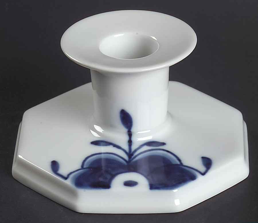 Mega Blue Fluted 2" Candlestick by Royal Copenhagen-1