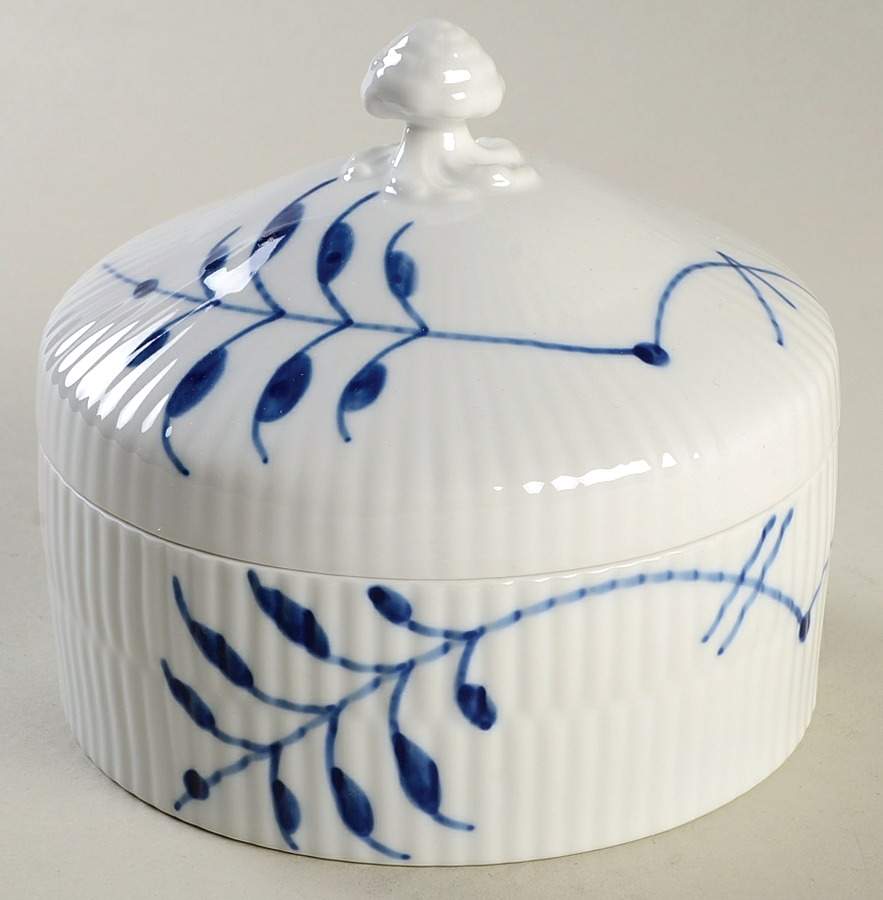 Mega Blue Fluted Bonbonniere by Royal Copenhagen-1