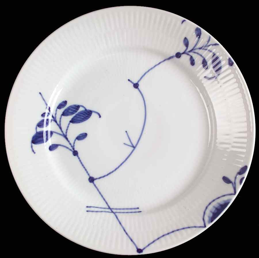 Mega Blue Fluted Salad/Dessert Plate by Royal Copenhagen-1