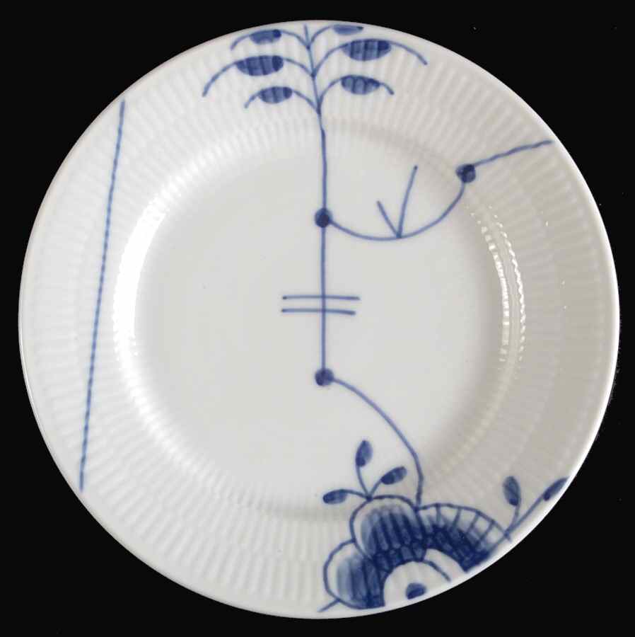 Mega Blue Fluted Bread & Butter Plate by Royal Copenhagen-1