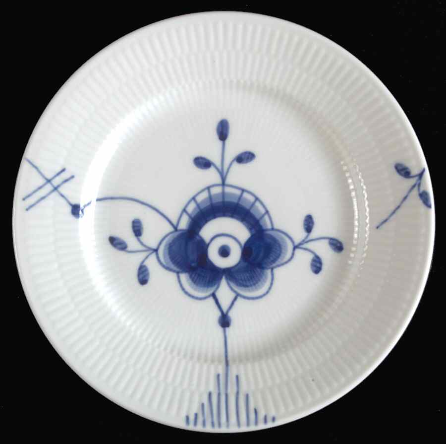 Mega Blue Fluted Bread & Butter Plate by Royal Copenhagen-1