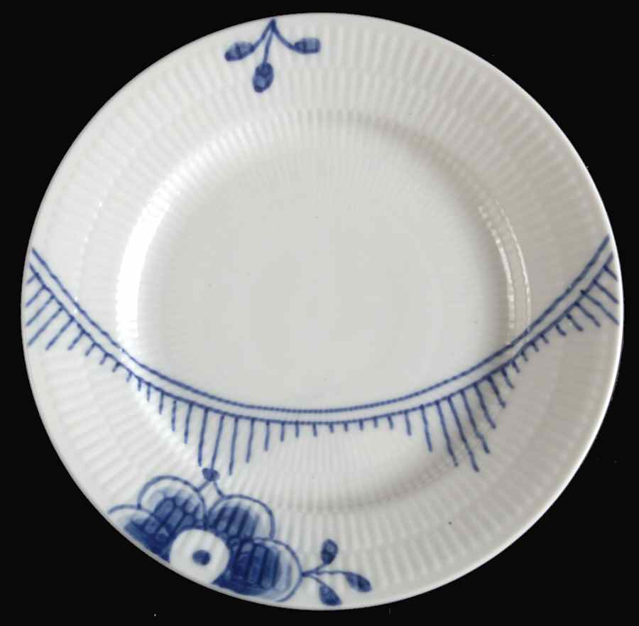 Mega Blue Fluted Bread & Butter Plate by Royal Copenhagen-1