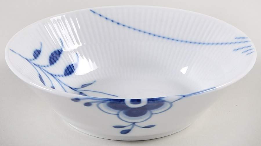 Mega Blue Fluted Dessert Bowl by Royal Copenhagen-1
