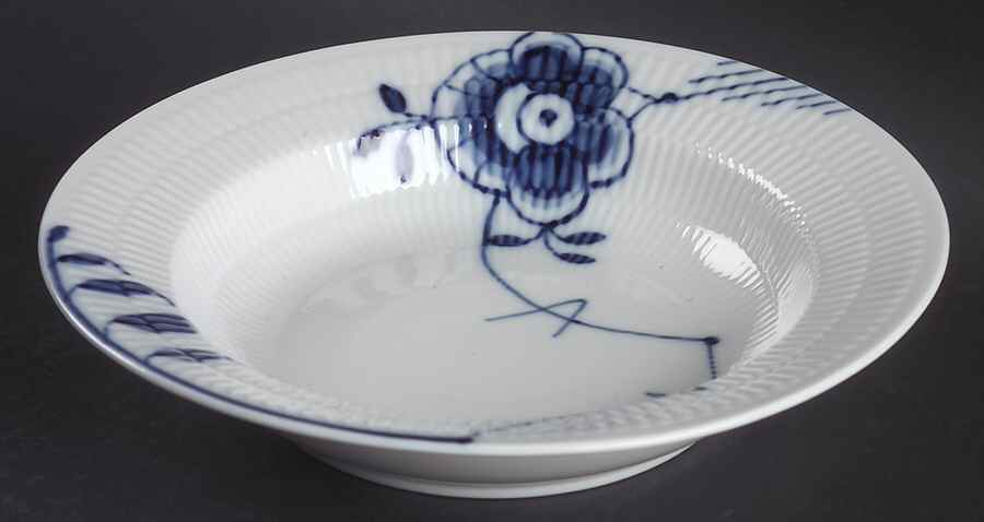 Mega Blue Fluted Rim Soup Bowl by Royal Copenhagen-1