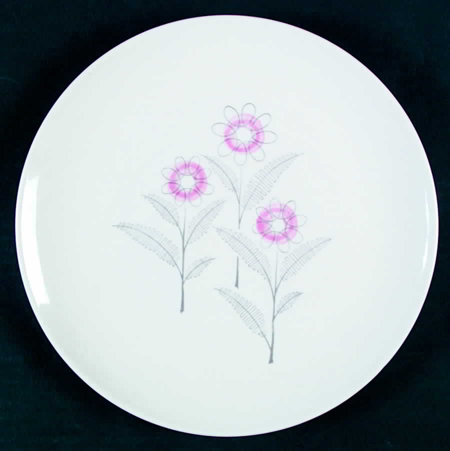 Fantasy (Pink and Gray Flowers) Dinner Plate by Royal (USA)-1