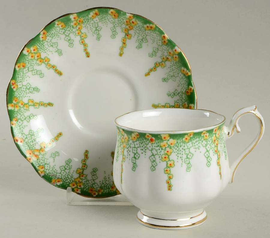 April Showers Footed Cup & Saucer Set by Royal Albert-1