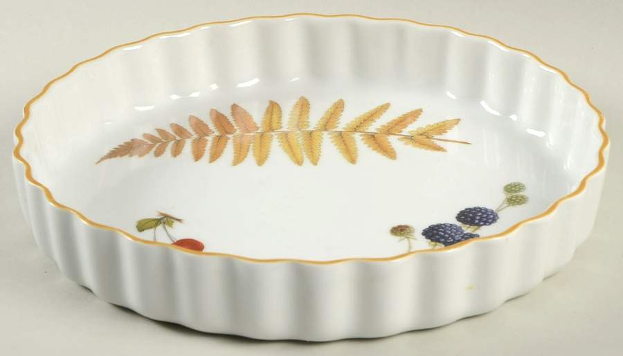 Wild Harvest (Mustard Trim) 9" Quiche by Royal Worcester-1