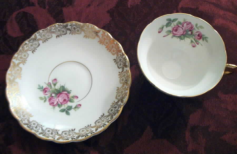 3169 Footed Cup & Saucer Set by Rosina-Queens-1