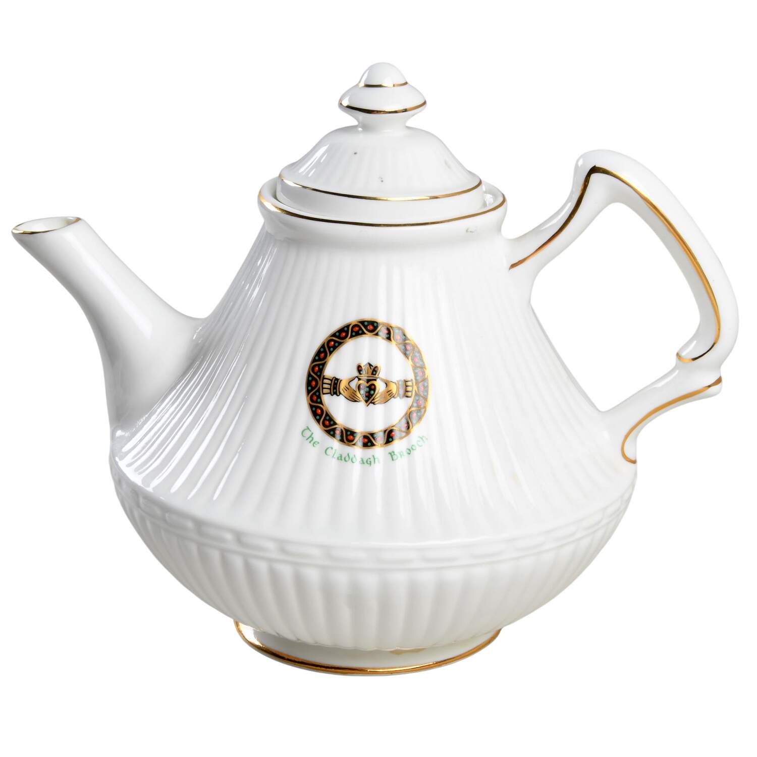 Claddagh Brooch Teapot & Lid by Royal Tara-1