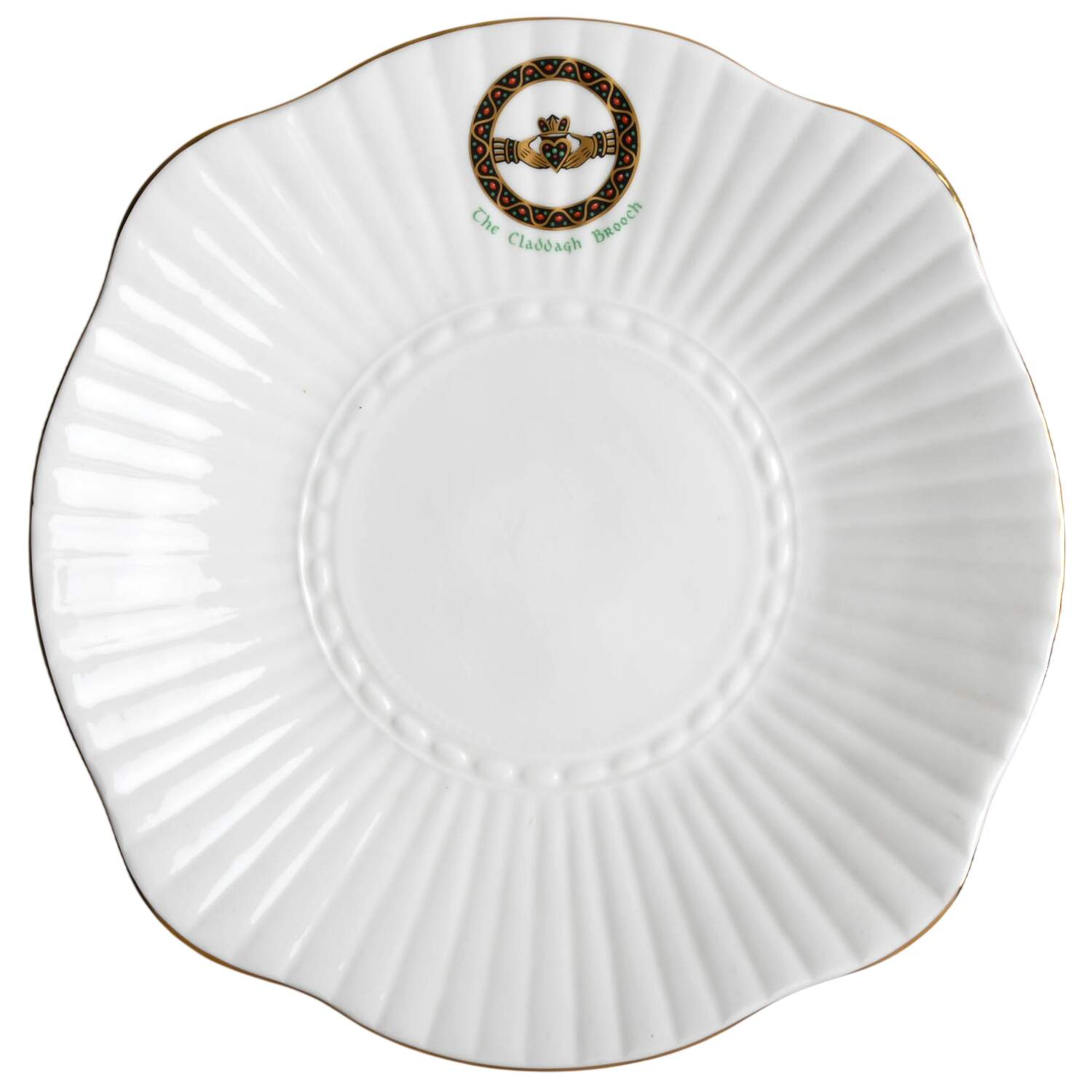 Claddagh Brooch 9" Square Cake Plate by Royal Tara-1
