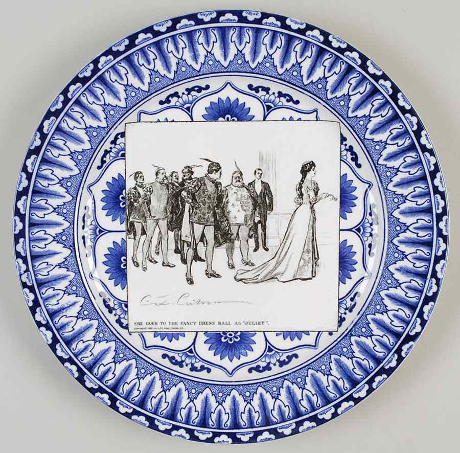 Gibson Girl Widow and Her Friends Dinner Plate by Royal Doulton-1
